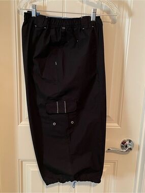 Just My Size Black Cargo Shorts with Utility Pockets NWOT 2X